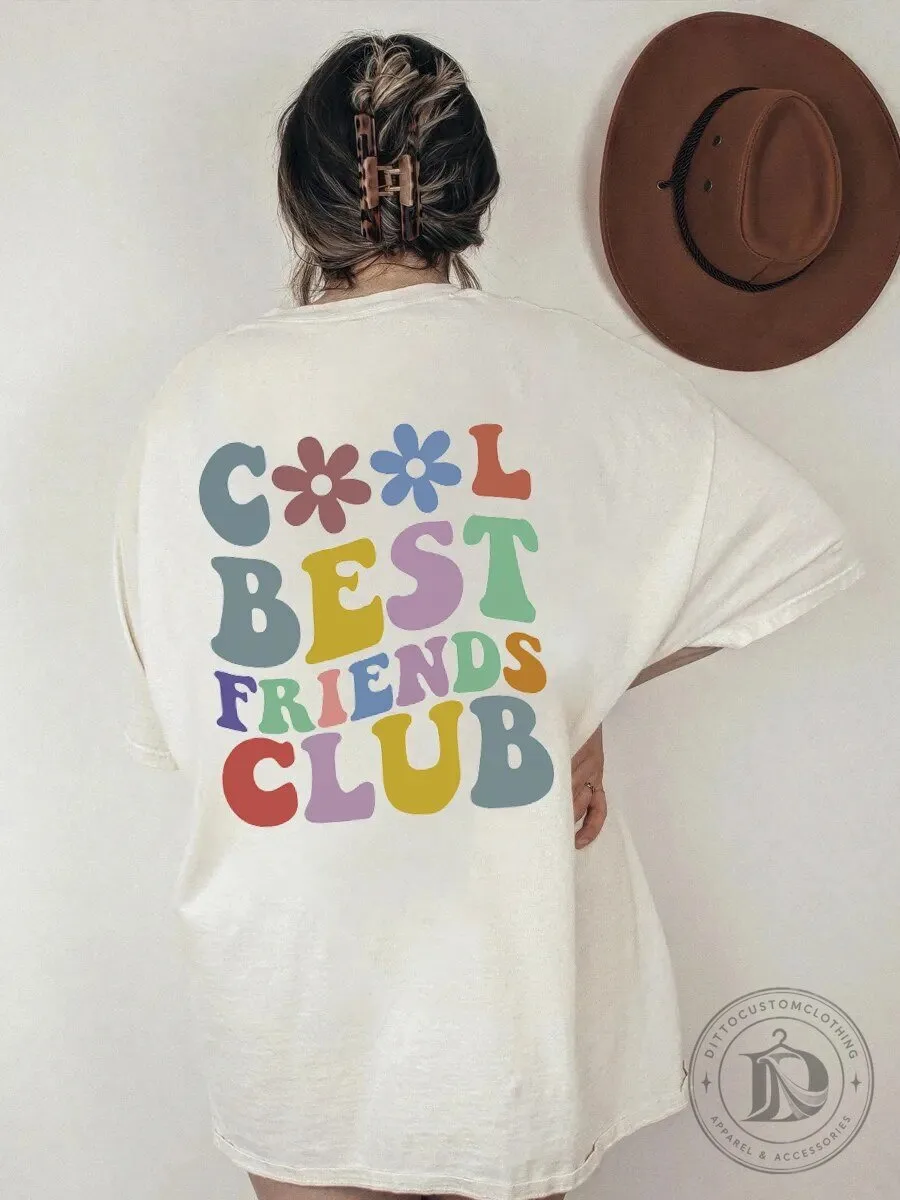 Cool Best Friends Club Oversized T-Shirt for Women