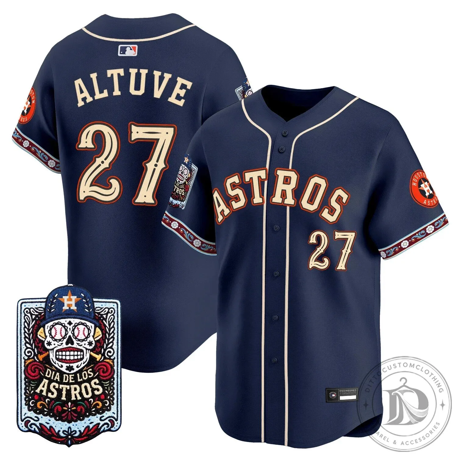 Houston Astros Jose Altuve Día de los Muertos Baseball Jersey
